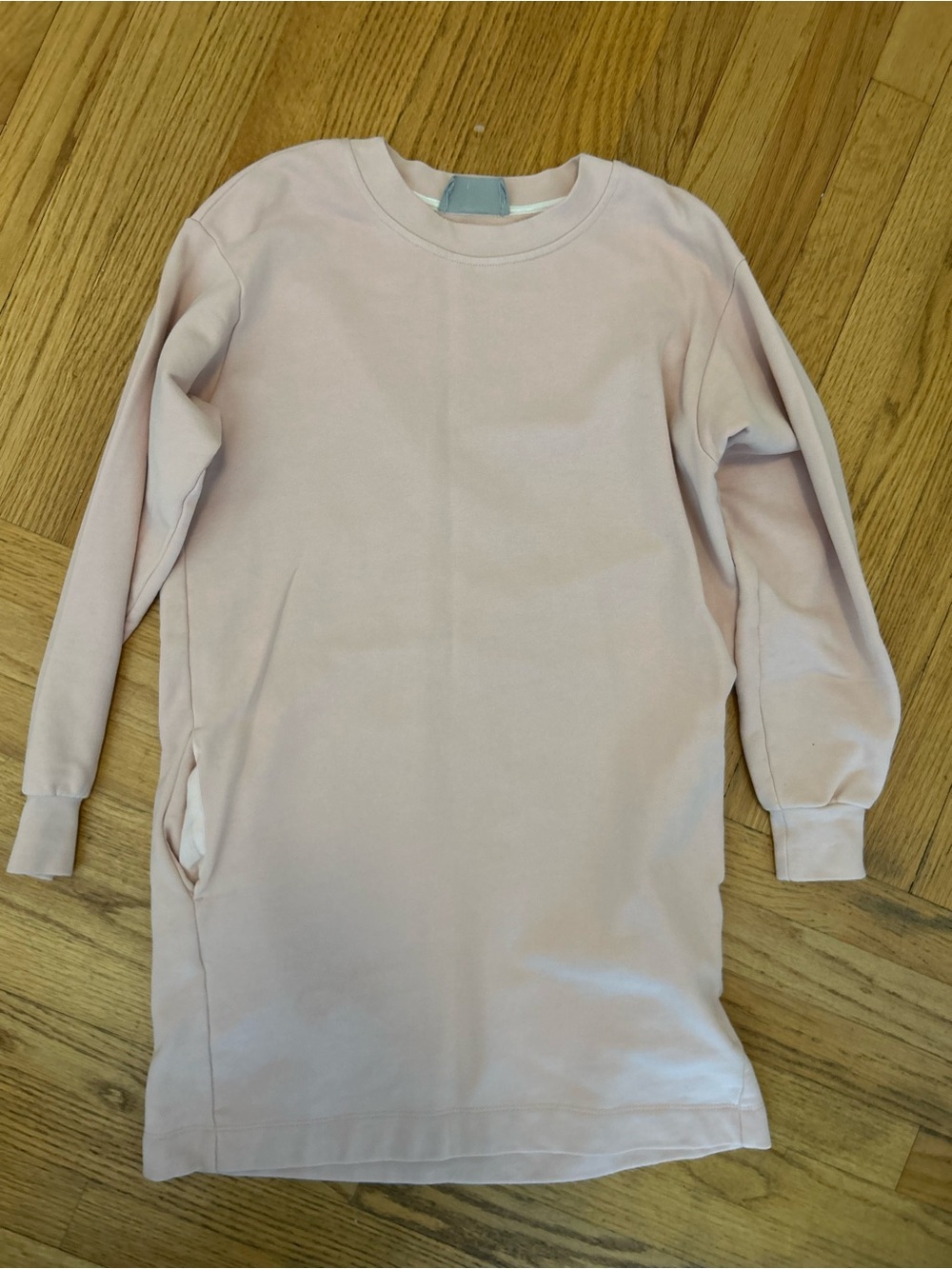 Everlane Light Pink Crewneck Sweatshirt Dress